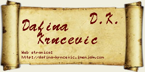 Dafina Krnčević vizit kartica